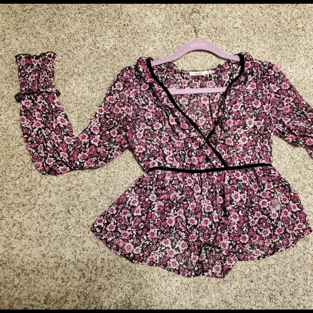 Floral Peplum Blouse